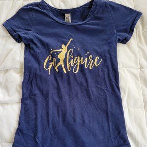 Ice Skating T-Shirt -- Go Figure (Size YL)